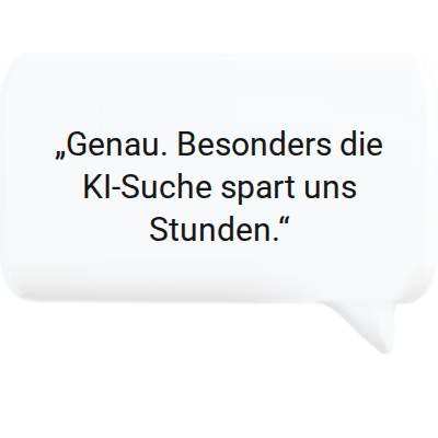 Sprechblase bestätigt OCR-Volltextsuche als Kernfunktionen einer modernen DMS-Lösung
