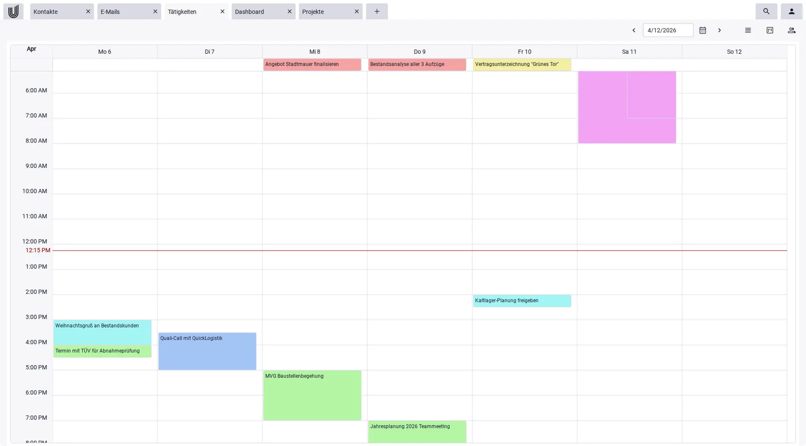 Aufgabenmanagement Software Kalender
