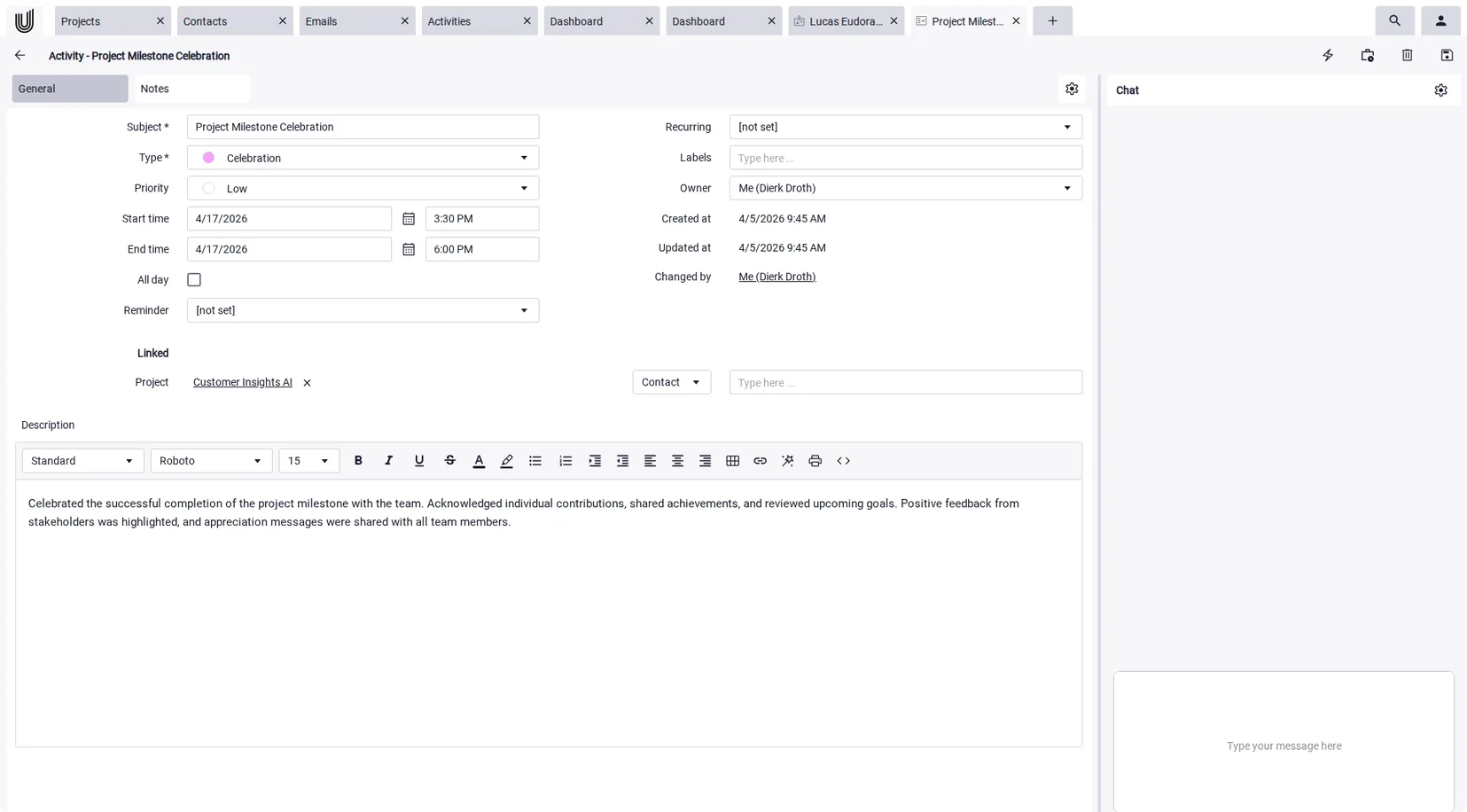 Edit to Dos in Unusual Suite
