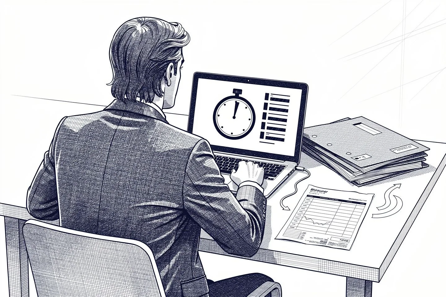 A team captures working hours per project with project time tracking software and turns them into invoices.